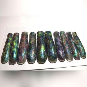 Hand crafted custom cateye 10pc xxl acrylic press on nails
